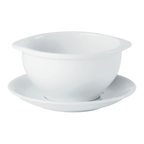 Porcelite Lugged Soup Cup & Soup Stand