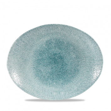 Churchill Raku Jade Green Oval Coupe Plates