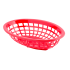 Red Side Order Oval Basket 20.5 x 13.5 x 5cm - Pack of 36