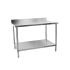 Stainless Steel Table With Backsplash Width 900 mm