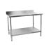 Stainless Steel Table With Backsplash Width 1800 mm