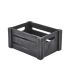 Black Deep Wooden Crate  22.8 X 16.5 X 11cm