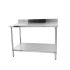 Stainless Steel Table With Backsplash Width 900 mm