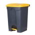 45L Yellow Rubbish Pedal Bin