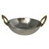 Stainless Steel Kadai Dish With Brass Handle 17cm/6.5