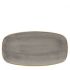 Churchill Stonecast Peppercorn Grey Chefs' Oblong Plate No.4, 13.875x7.375