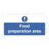 Mileta Food Preparation Area Notice