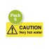 Mileta 'Caution Very Hot Water' Safety Labels - Pack of 6