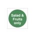 Mileta Salad & Fruits Only Storage Label