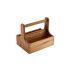 Medium Dark Wood Table Caddy 20 x 15.4 x 18cm