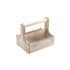 Medium White Wooden Table Caddy 20 x 15.4 x 18cm