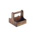 Small Dark Wooden Table Caddy 15 x 15.3 x 15cm