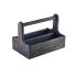 Black Wooden Table Caddy 25 x 15.3 x 17.9cm