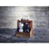 Small Dark Wooden Table Caddy 15 x 15.3 x 15cm