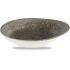 Churchill Studio Prints Raku Quartz Black Round Dish 14.5 x 16cm (Pack of 12)