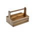 Medium Rustic Wooden Table Caddy 20 x 15.3 x 18cm