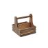 Small Rustic Wooden Table Caddy 15 x 15.3 x 15cm