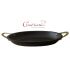 Stainless Steel Black Oval Serving Dish 8