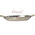 Stainless Steel Hammered Silver Oval Serving Dish 8.5