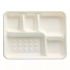 Pure 5 Compartment Biodegradable Serving Tray - Pack of 25