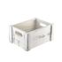 White Wash Deep Wooden Crate  22.8 X 16.5 X 11cm
