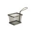 Black Serving Fry Basket Rectangular 10 x 8 x 7.5cm - Pack of 6