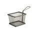 Black Serving Fry Basket Rectangular 12.5 x 10 x 8.5cm 