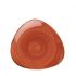 Churchill Stonecast Spiced Orange Triangle Plate 7.75