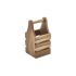 Acacia Wood Cutlery Holder/Caddy 10x10x20cm