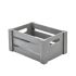 Grey Deep Wooden Crate 22.8 X 16.5 X 11cm