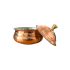 Copper Hammered Curved Handi With Lid 11cm