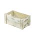 White Wash Deep Wooden Crate - 27 X 16 X 12cm